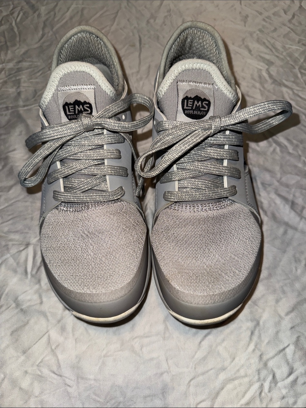 Women’s Lightweight Grey Lace-Up Sneakers